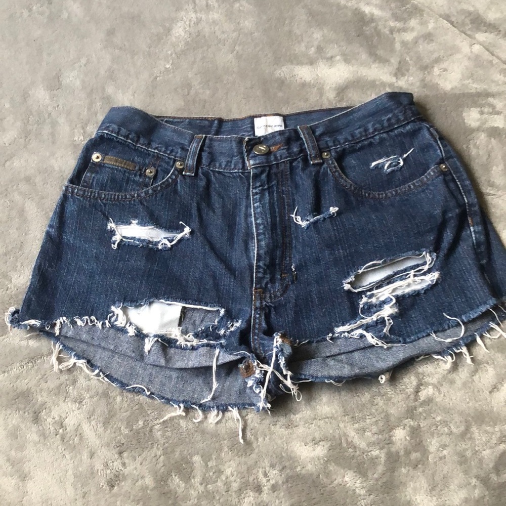 Calvin Klein distressed shorts